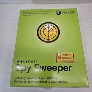 Webroot Spy Sweeper 2004 PC Software CD-ROM Windows‎ 98/2000/XP -- UNTESTED